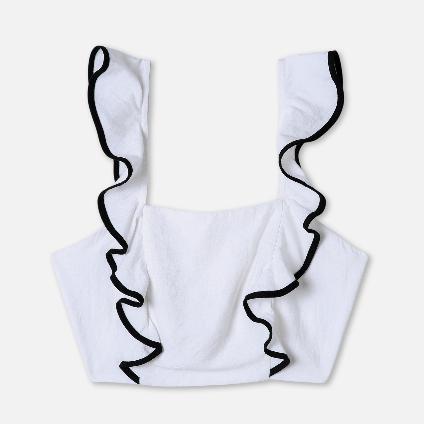 Contrast Frill Strap Top