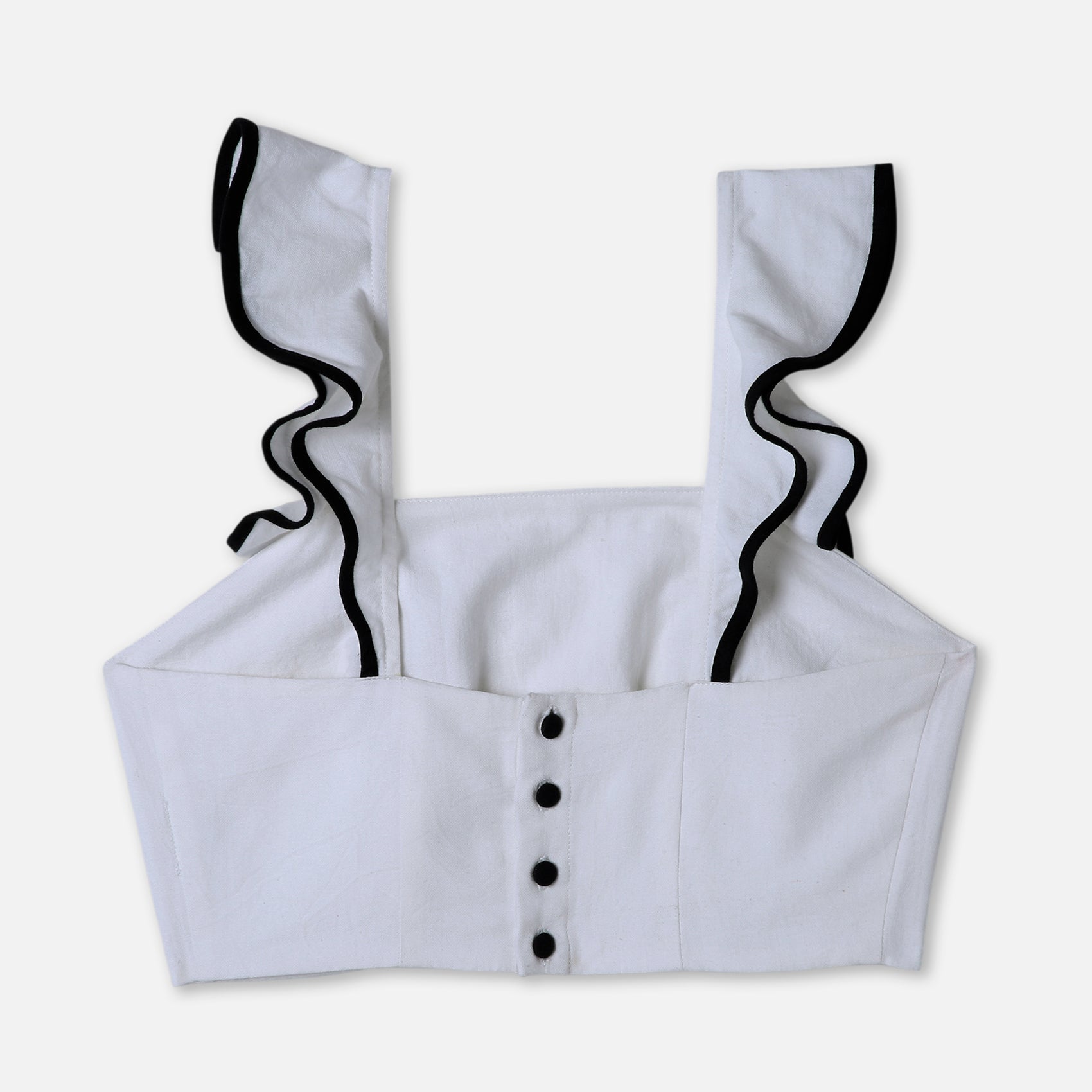Contrast Frill Strap Top