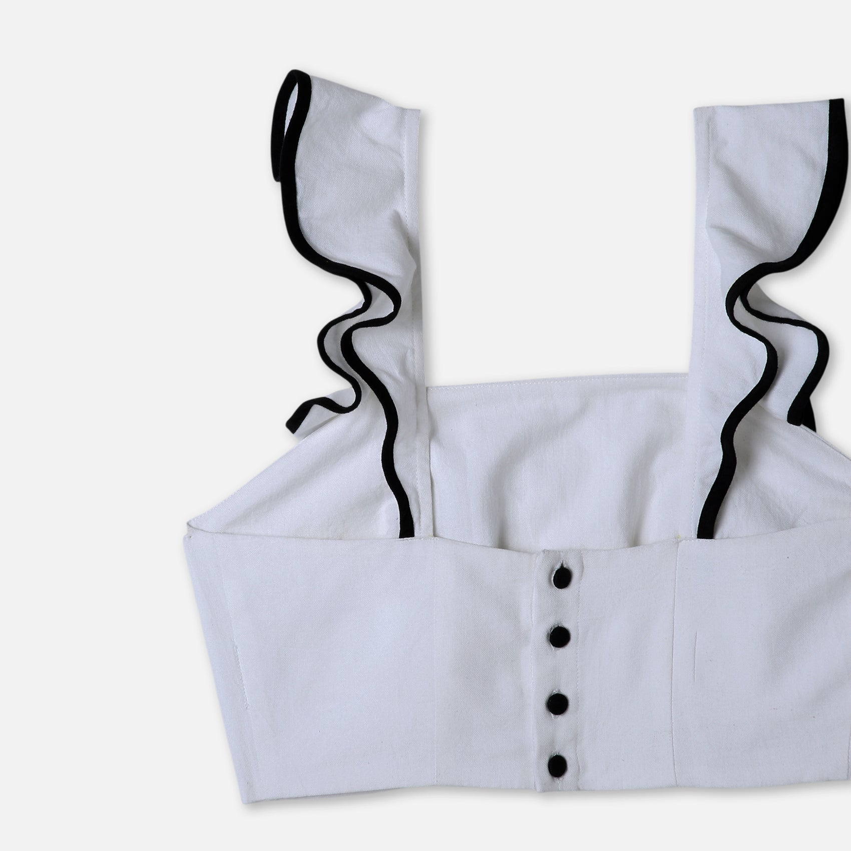 Contrast Frill Strap Top