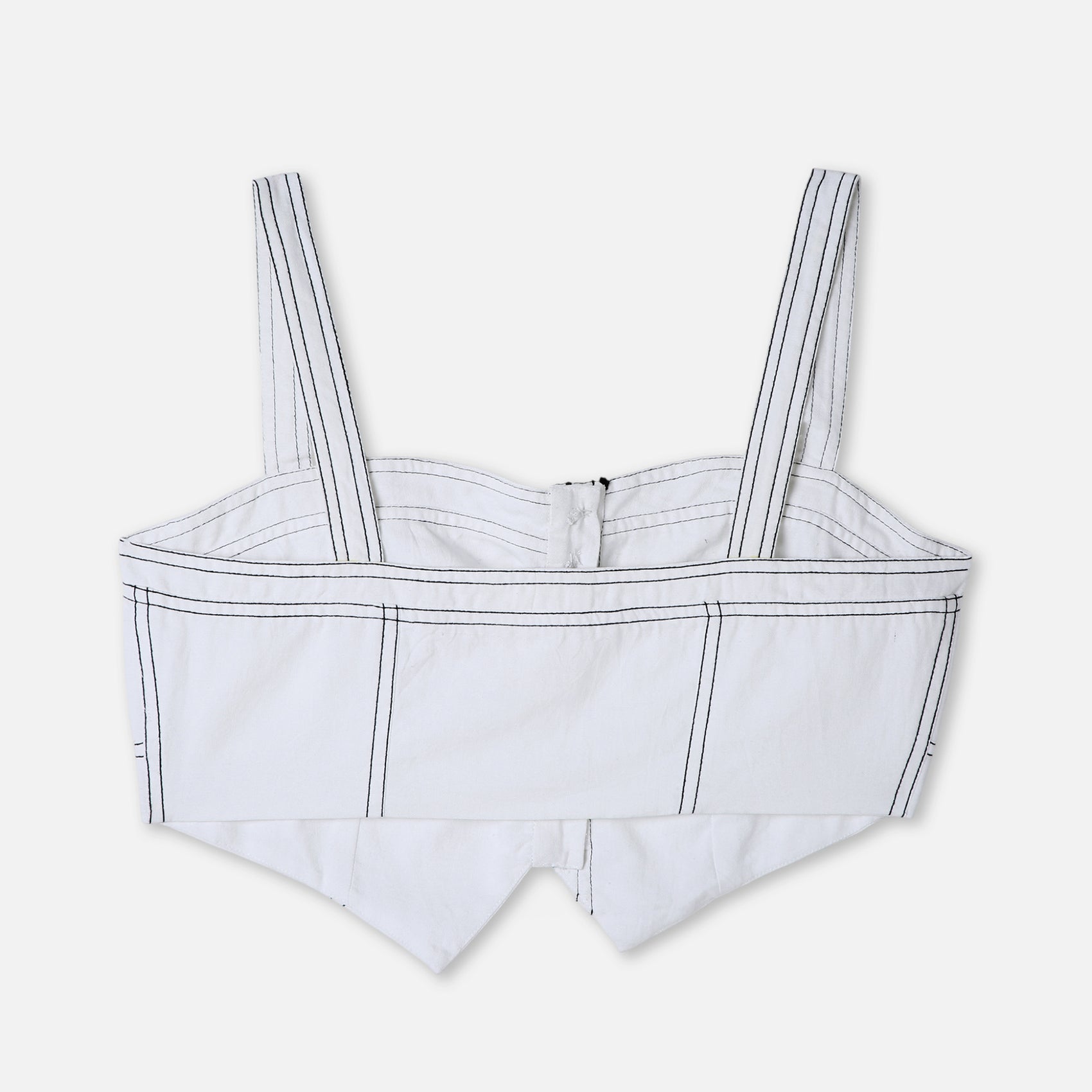 Panelled Poplin Bralette