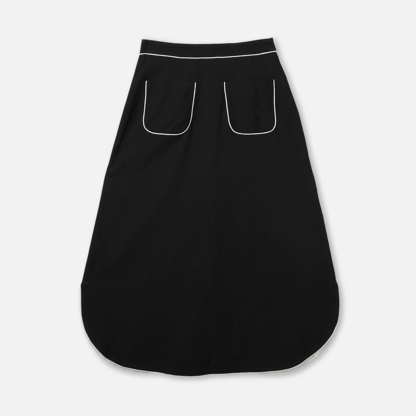 Buttoned Straight Midi Skirt