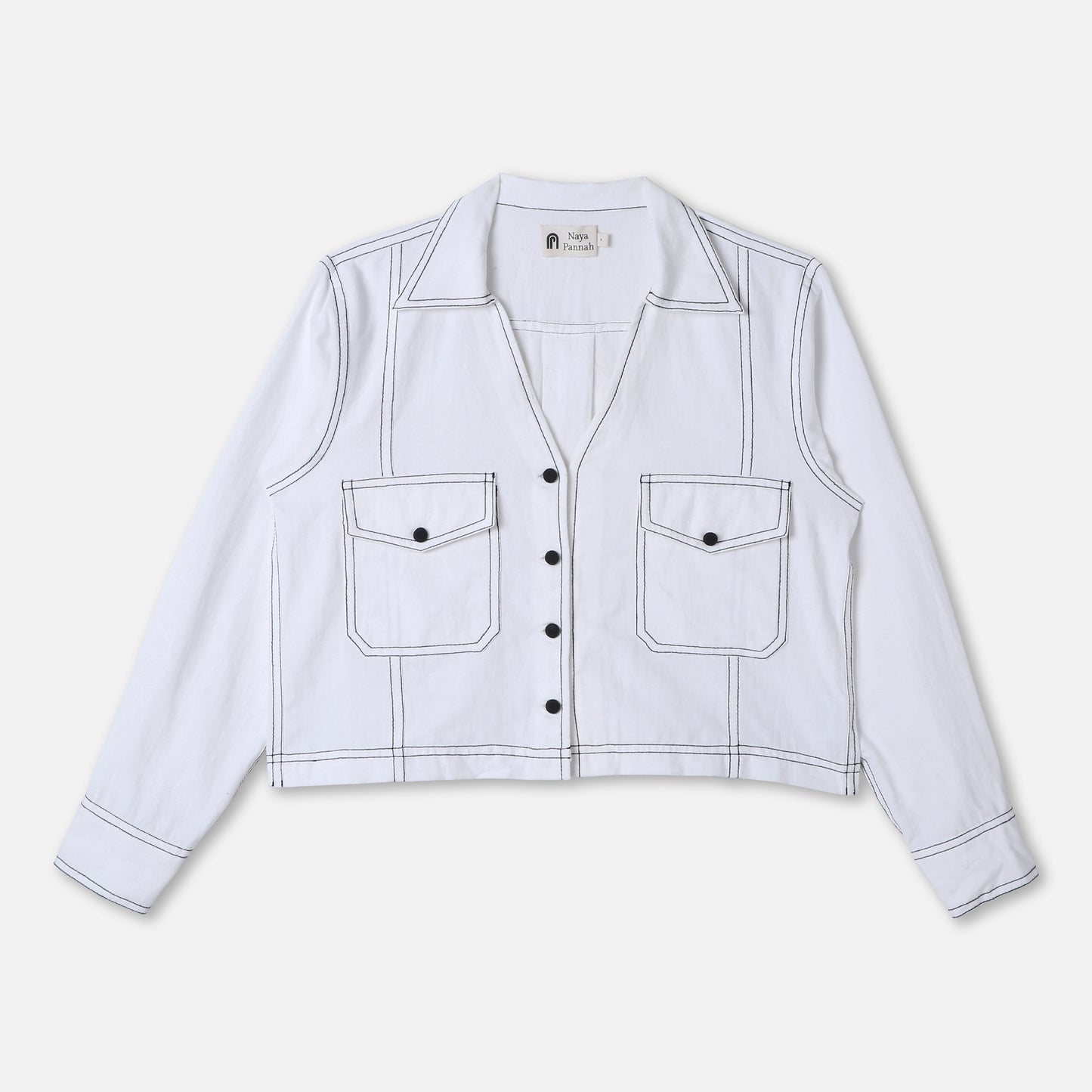 Graphic Seam Poplin Shirt