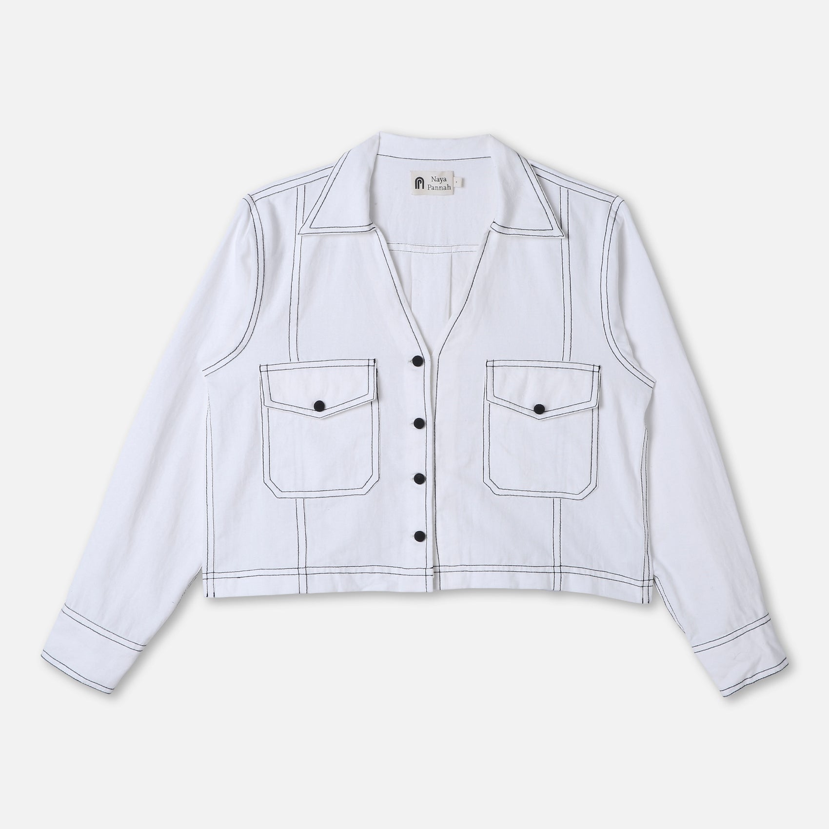 Graphic Seam Poplin Shirt