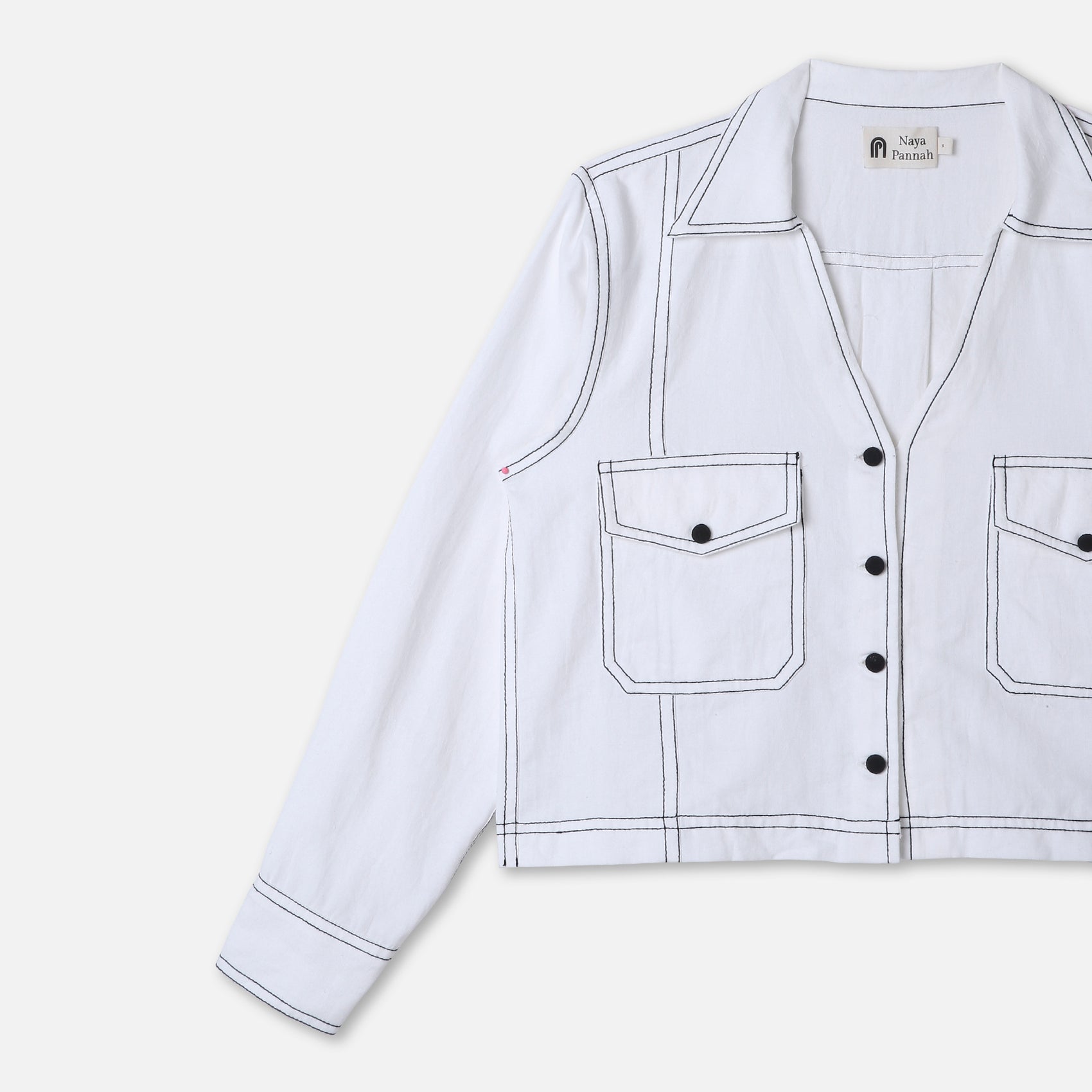 Graphic Seam Poplin Shirt