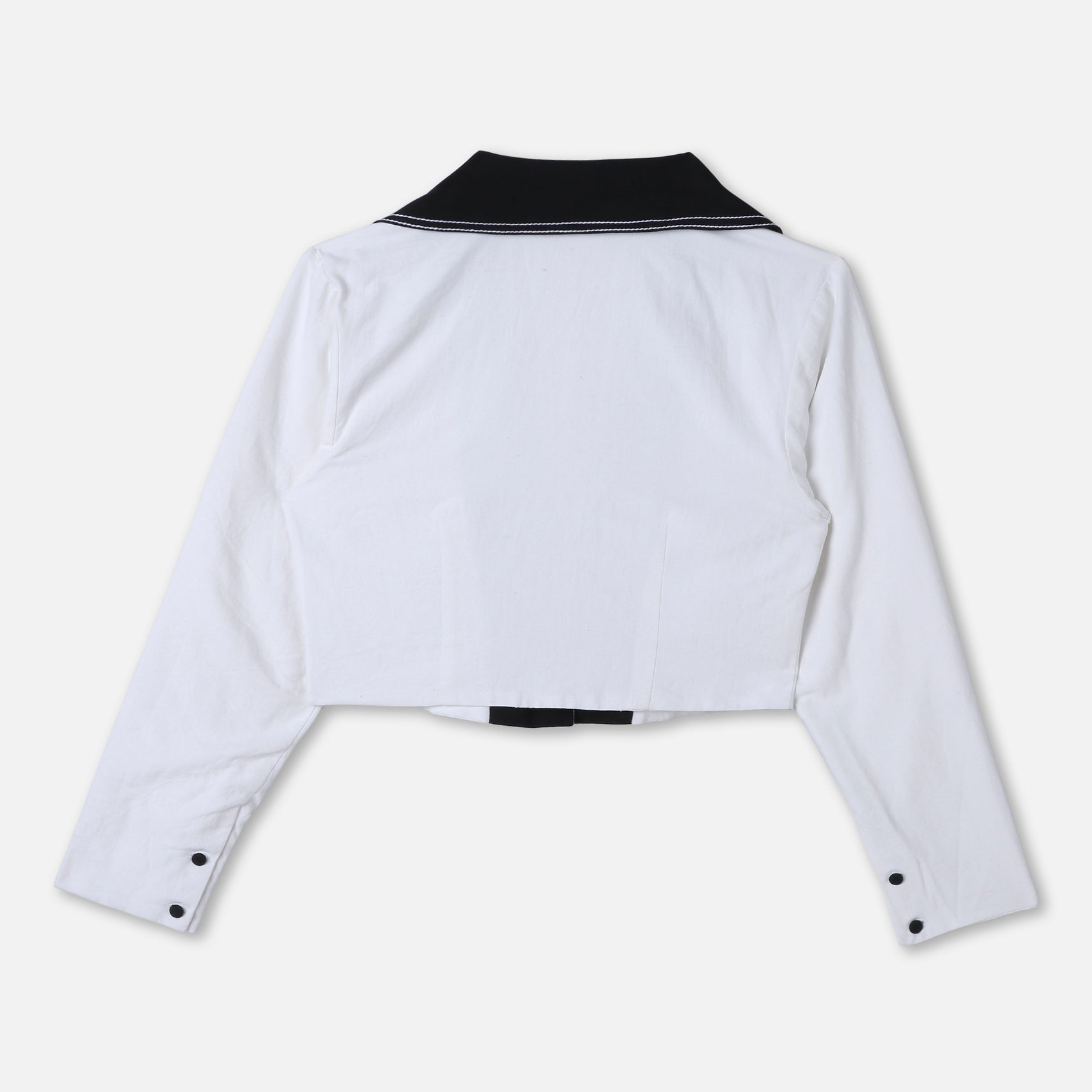 Cropped Monochrome Suit Jacket